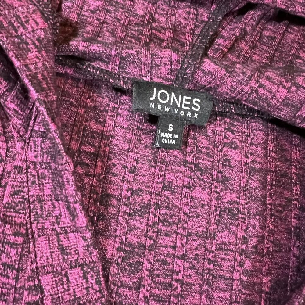 Jones New York Womens Small Shirt Purple Hooded Long Sleeve Relaxed Fit Baggy - Picture 3 of 5